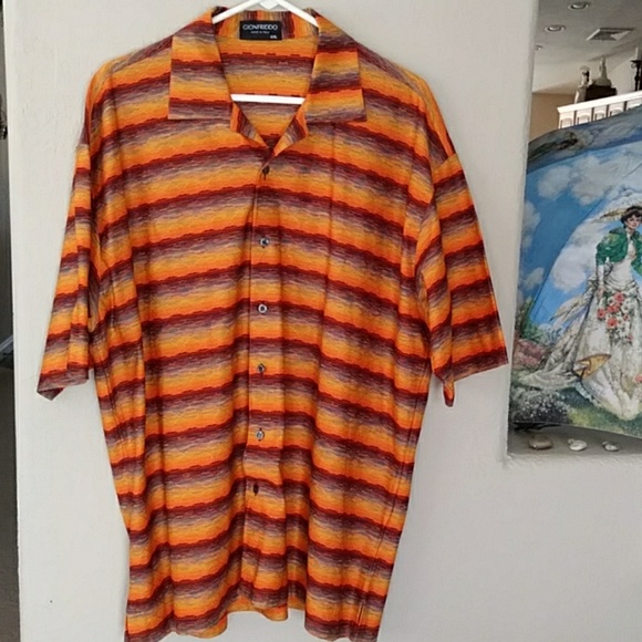 Gionfriddo Mens Textured button-down short sleeve - Picture 1 of 6